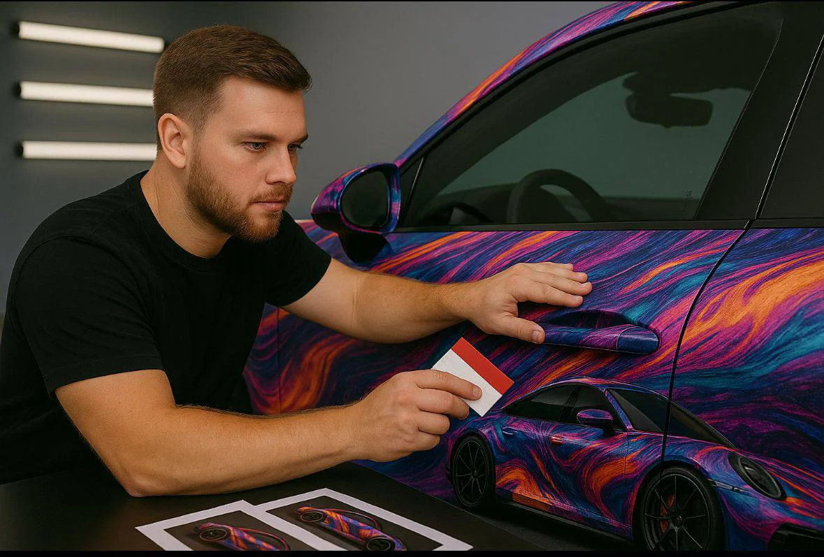 INSTALLATION OF CUSTOM CAR WRAPS